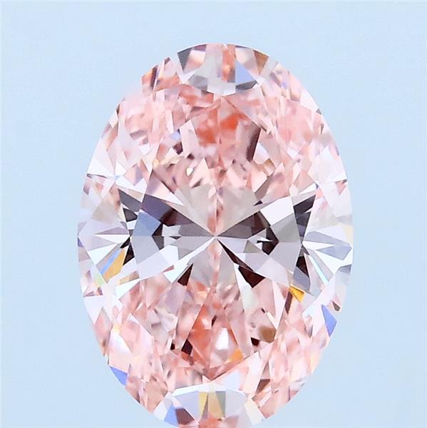 1.6ct Oval FANCY VIVID PINK VVS2 Lab Created Diamond