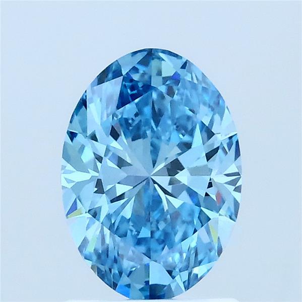 1.04ct Oval FANCY VIVID BLUE VS1 Lab Created Diamond