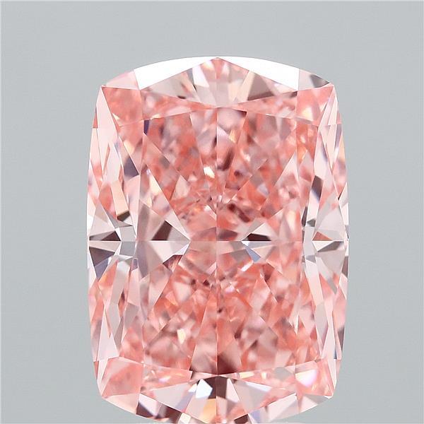 5.06ct Cushion FANCY VIVID PINK VVS2 Lab Created Diamond