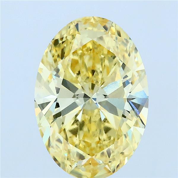 3.01ct Oval FANCY INTENSE YELLOW VS1 Lab Created Diamond