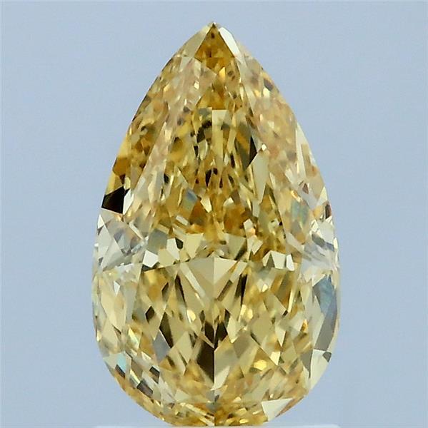 1.56ct Pear FANCY INTENSE YELLOW VS1 Lab Created Diamond