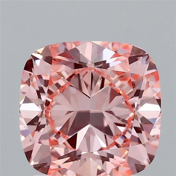 2.07ct Cushion FANCY INTENSE PINK VVS2 Lab Created Diamond