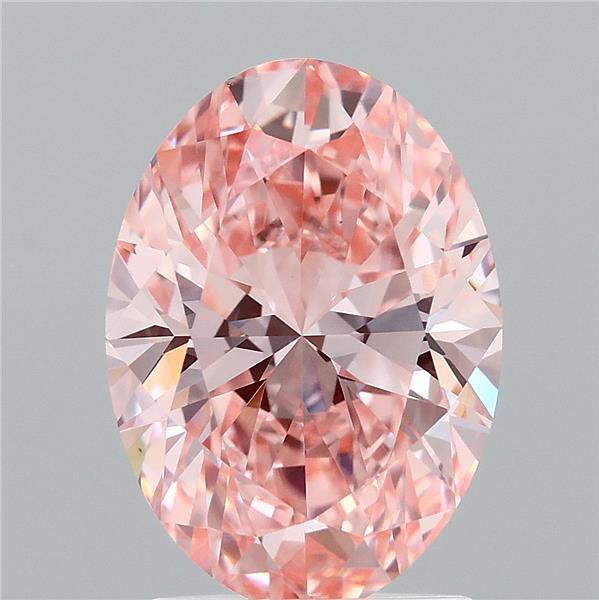 2.02ct Oval FANCY VIVID PINK VS1 Lab Created Diamond
