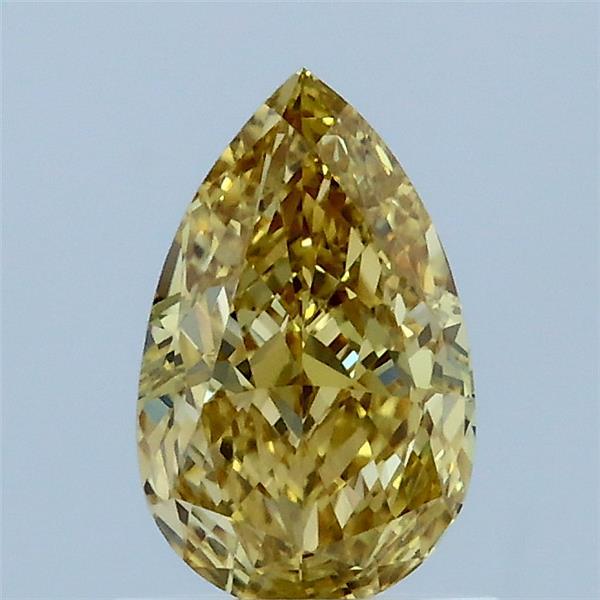 1ct Pear FANCY INTENSE YELLOW VS1 Lab Created Diamond