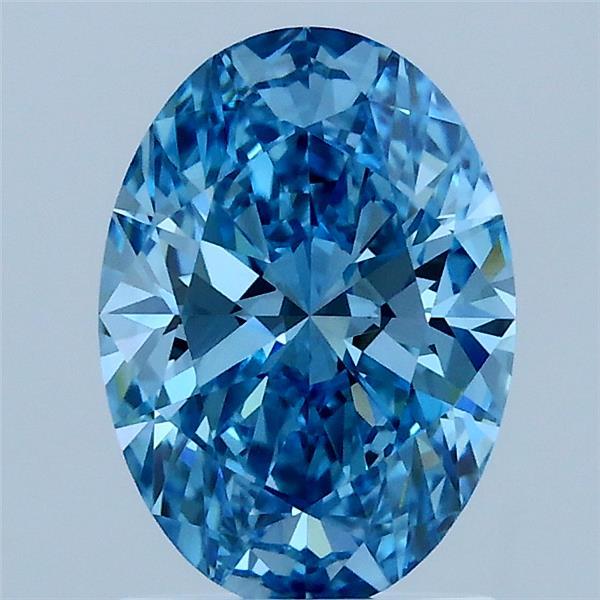1.51ct Oval FANCY VIVID BLUE VS1 Lab Created Diamond