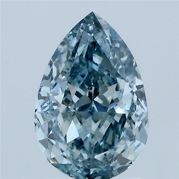 2.16ct Pear FANCY INTENSE BLUE VS2 Lab Created Diamond