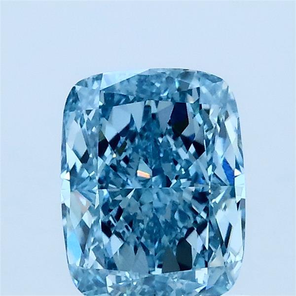 1.07ct Cushion FANCY VIVID BLUE VS1 Lab Created Diamond