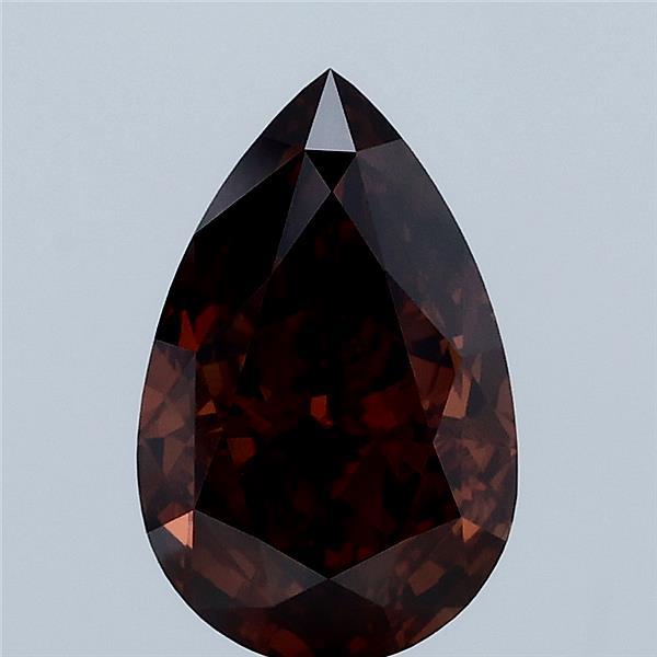 2ct Pear FANCY DEEP ORANGE VS1 Lab Created Diamond