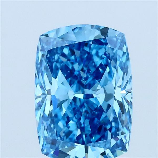 1.51ct Cushion FANCY VIVID BLUE VVS2 Lab Created Diamond