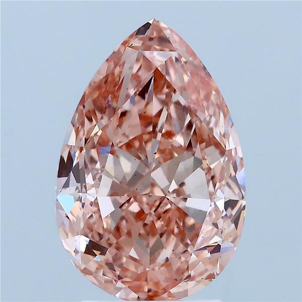 3.56ct Pear FANCY INTENSE PINK VS2 Lab Created Diamond
