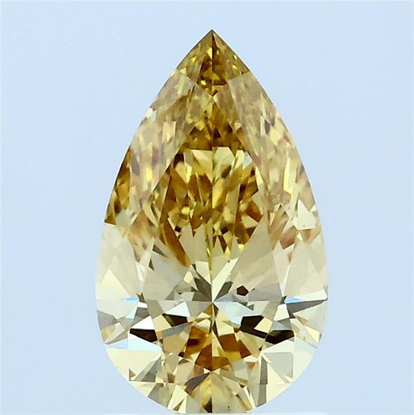 1.01ct Pear FANCY INTENSE YELLOW VS1 Lab Created Diamond