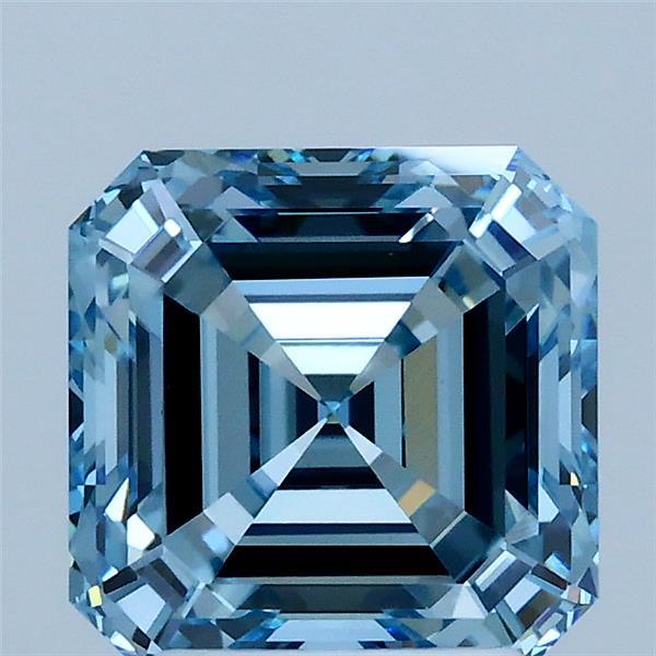 2.51ct Asscher FANCY VIVID BLUE VVS2 Lab Created Diamond