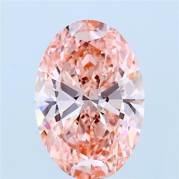 2.02ct Oval FANCY VIVID PINK VVS2 Lab Created Diamond
