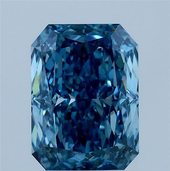 2.67ct Radiant FANCY VIVID BLUE VS1 Lab Created Diamond