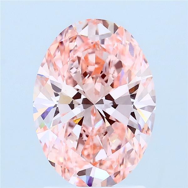 2.01ct Oval FANCY VIVID PINK VVS1 Lab Created Diamond