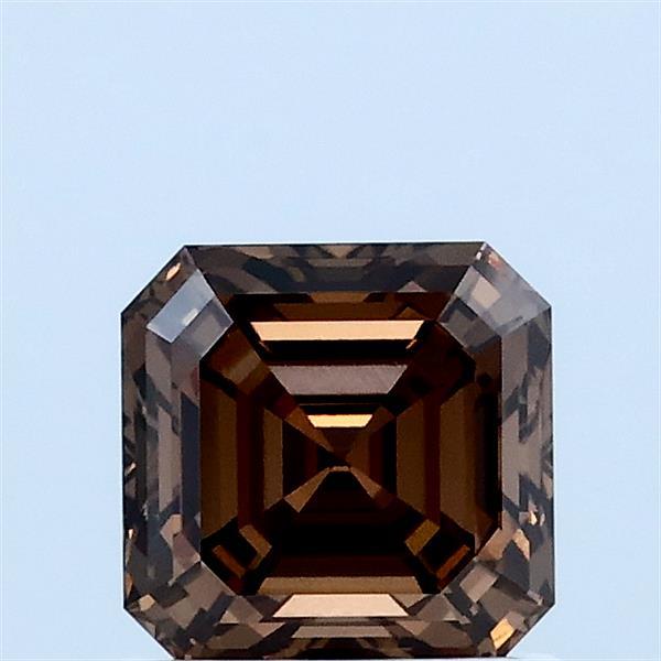 1ct Asscher FANCY BROWN VS1 Lab Created Diamond