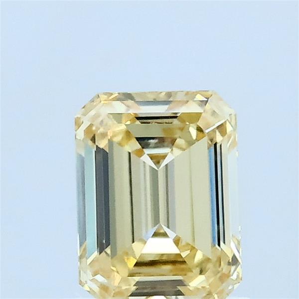 0.79ct Emerald FANCY LIGHT YELLOW VVS2 Lab Created Diamond