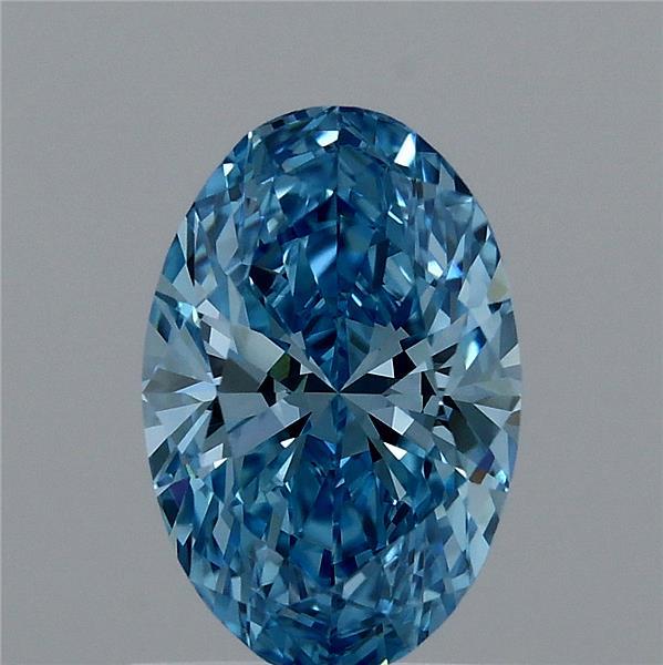 0.93ct Oval FANCY VIVID BLUE VVS2 Lab Created Diamond