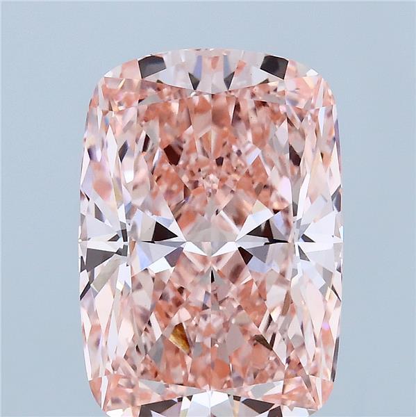 5.07ct Cushion FANCY VIVID PINK VVS2 Lab Created Diamond