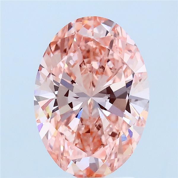 2.01ct Oval FANCY VIVID PINK VVS2 Lab Created Diamond