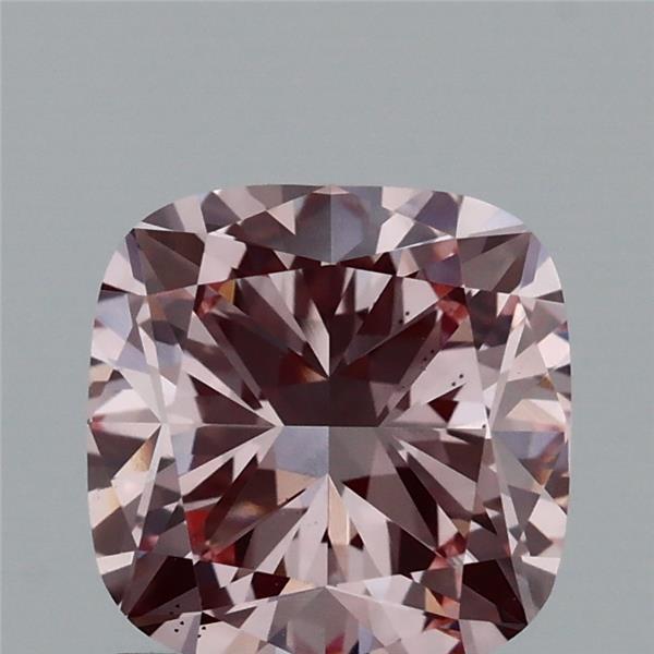 1.56ct Cushion FANCY INTENSE PINK VS2 Lab Created Diamond
