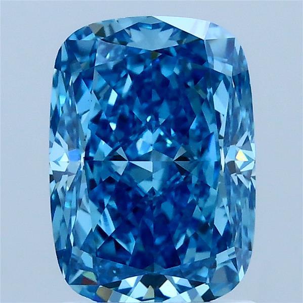 2.01ct Cushion FANCY VIVID BLUE VS1 Lab Created Diamond