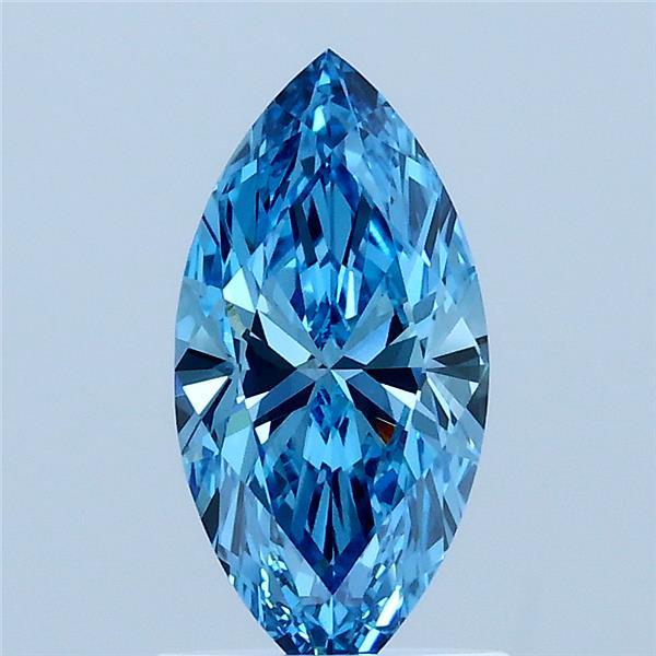 1.02ct Marquise FANCY VIVID BLUE VVS2 Lab Created Diamond