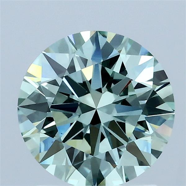 1.6ct Round FANCY VIVID GREEN VS1 Lab Created Diamond