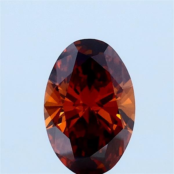 0.51ct Oval FANCY VIVID BROWNISH ORANGE VS1 Lab Created Diamond