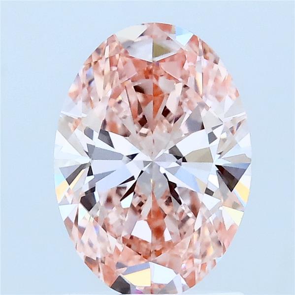 1.5ct Oval FANCY VIVID PINK VS1 Lab Created Diamond