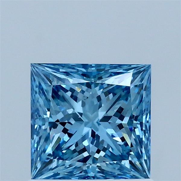 1ct Princess FANCY VIVID BLUE VS1 Lab Created Diamond