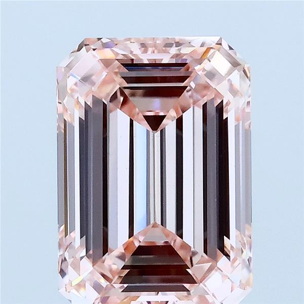 3.07ct Emerald FANCY INTENSE PINK VS1 Lab Created Diamond