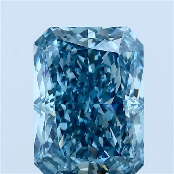 1.55ct Radiant FANCY VIVID BLUE VS2 Lab Created Diamond