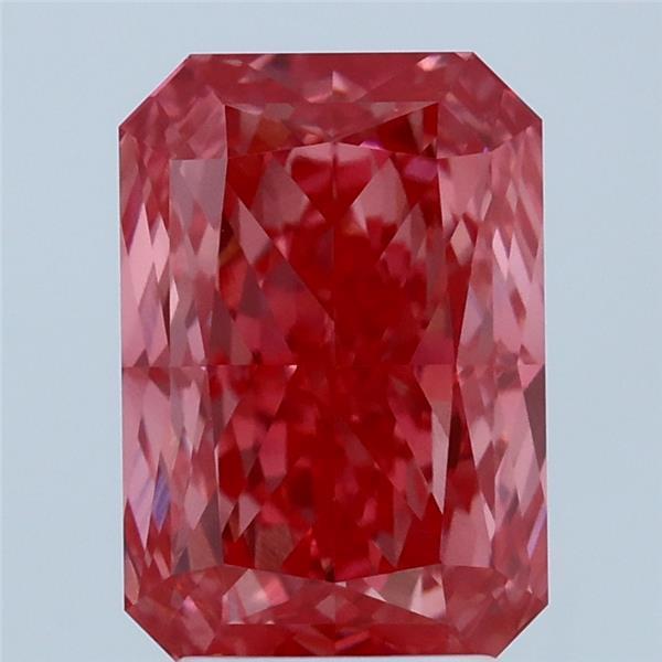 3.19ct Radiant FANCY VIVID PINK VVS2 Lab Created Diamond