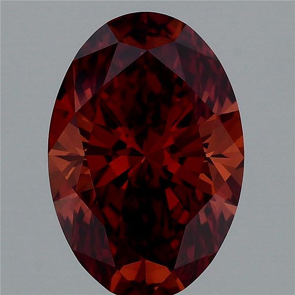 2.17ct Oval FANCY DEEP ORANGE VS1 Lab Created Diamond