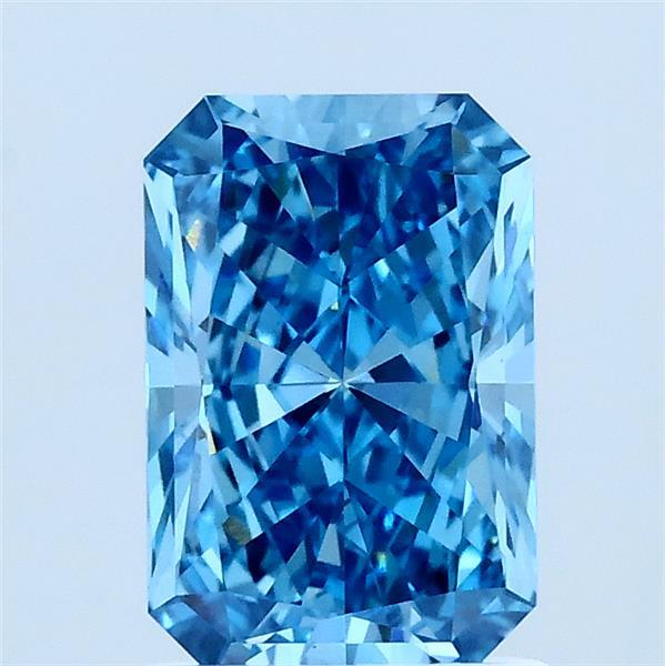 1.53ct Radiant FANCY VIVID BLUE VS1 Lab Created Diamond