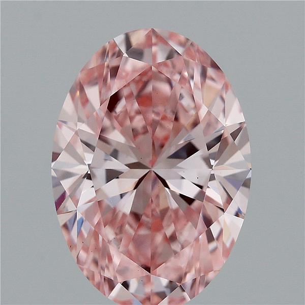 2.01ct Oval FANCY INTENSE PINK VS1 Lab Created Diamond