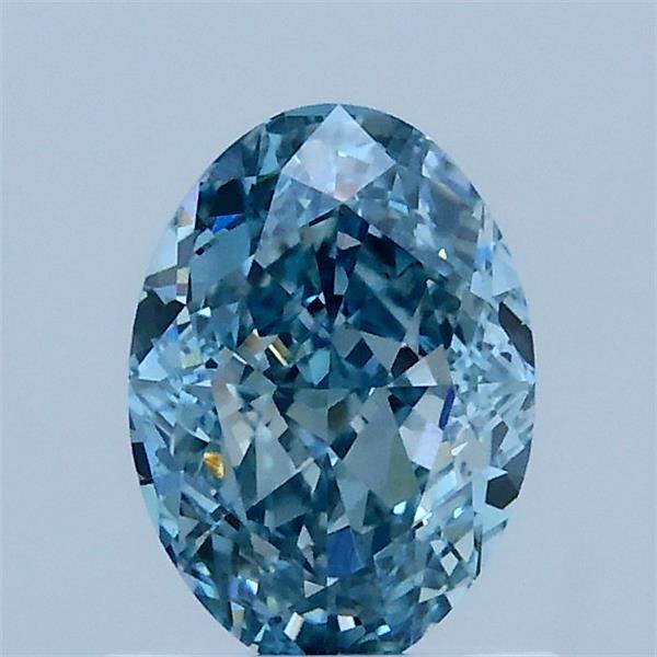 1.04ct Oval FANCY INTENSE BLUE VS1 Lab Created Diamond