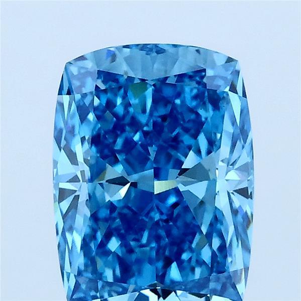 2ct Cushion FANCY VIVID BLUE VS1 Lab Created Diamond