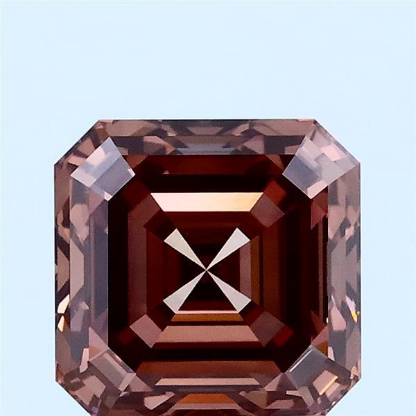 2.01ct Asscher FANCY PINK BROWN VVS2 Lab Created Diamond