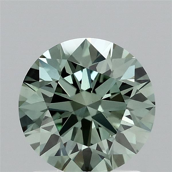 1.54ct Round FANCY VIVID GREEN VS1 Lab Created Diamond