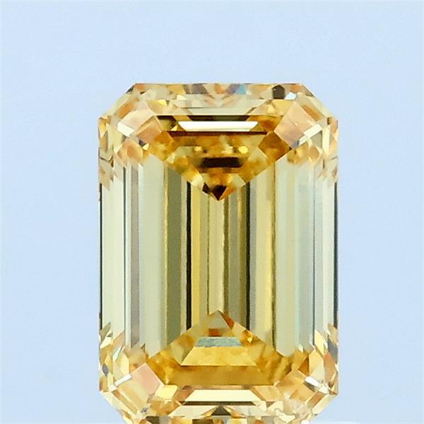 1ct Emerald FANCY INTENSE YELLOW VS2 Lab Created Diamond