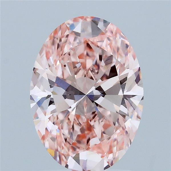 2.03ct Oval FANCY VIVID PINK VVS2 Lab Created Diamond