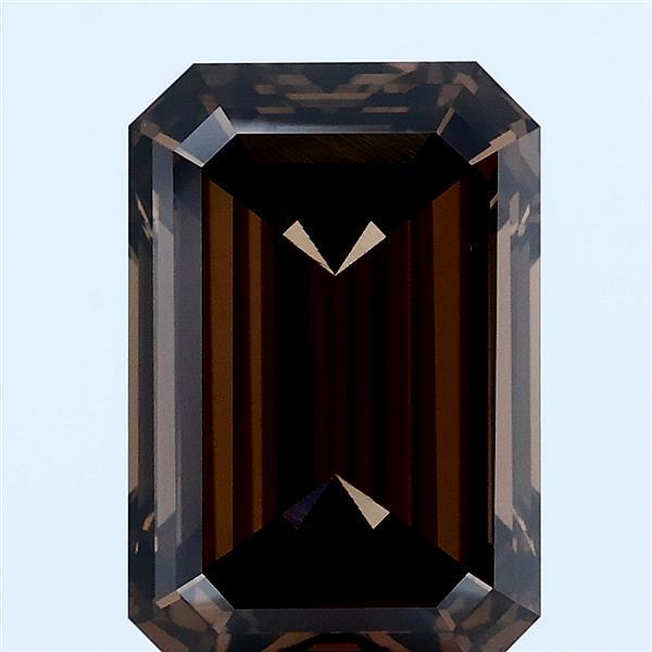 5.09ct Emerald FANCY BROWN VVS2 Lab Created Diamond