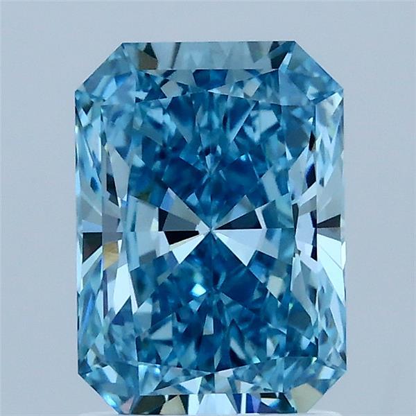 1.73ct Radiant FANCY VIVID BLUE VVS2 Lab Created Diamond