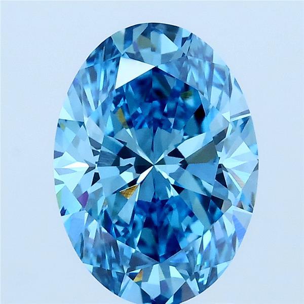 2ct Oval FANCY VIVID BLUE VVS2 Lab Created Diamond