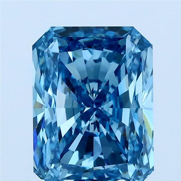 2ct Radiant FANCY VIVID BLUE VVS2 Lab Created Diamond