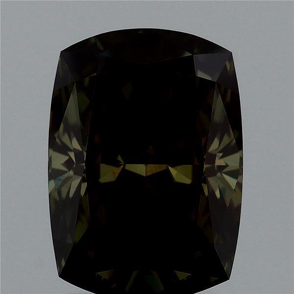 2.89ct Cushion FANCY DEEP GREEN VS1 Lab Created Diamond