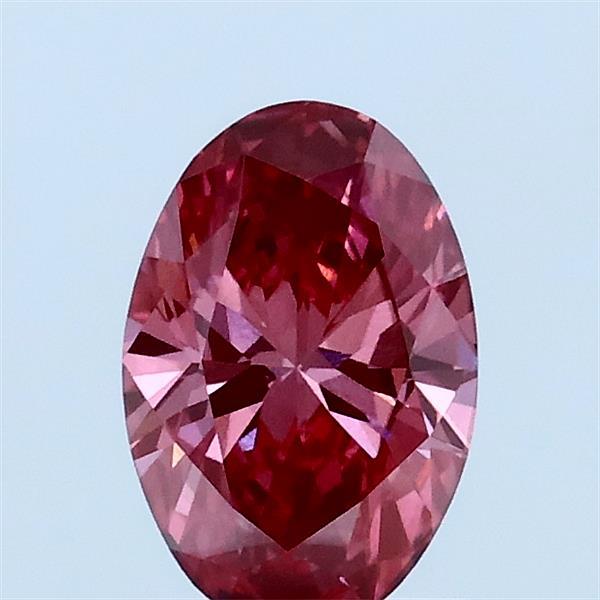 0.74ct Oval FANCY VIVID PINK VS2 Lab Created Diamond