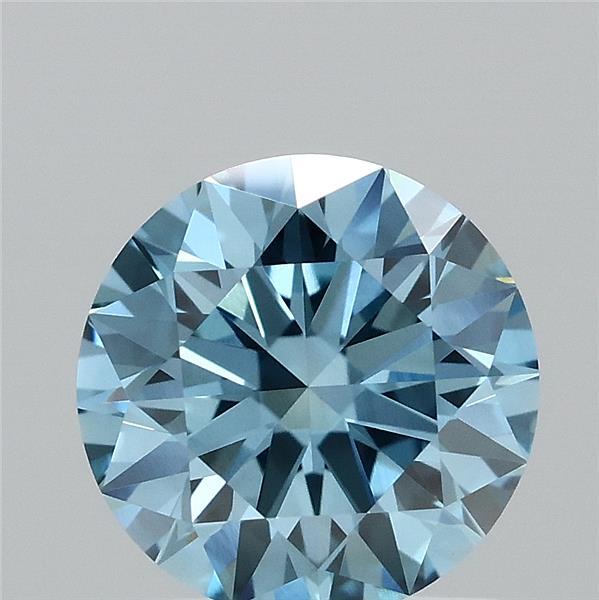 1.03ct Round FANCY VIVID BLUE VS1 Lab Created Diamond